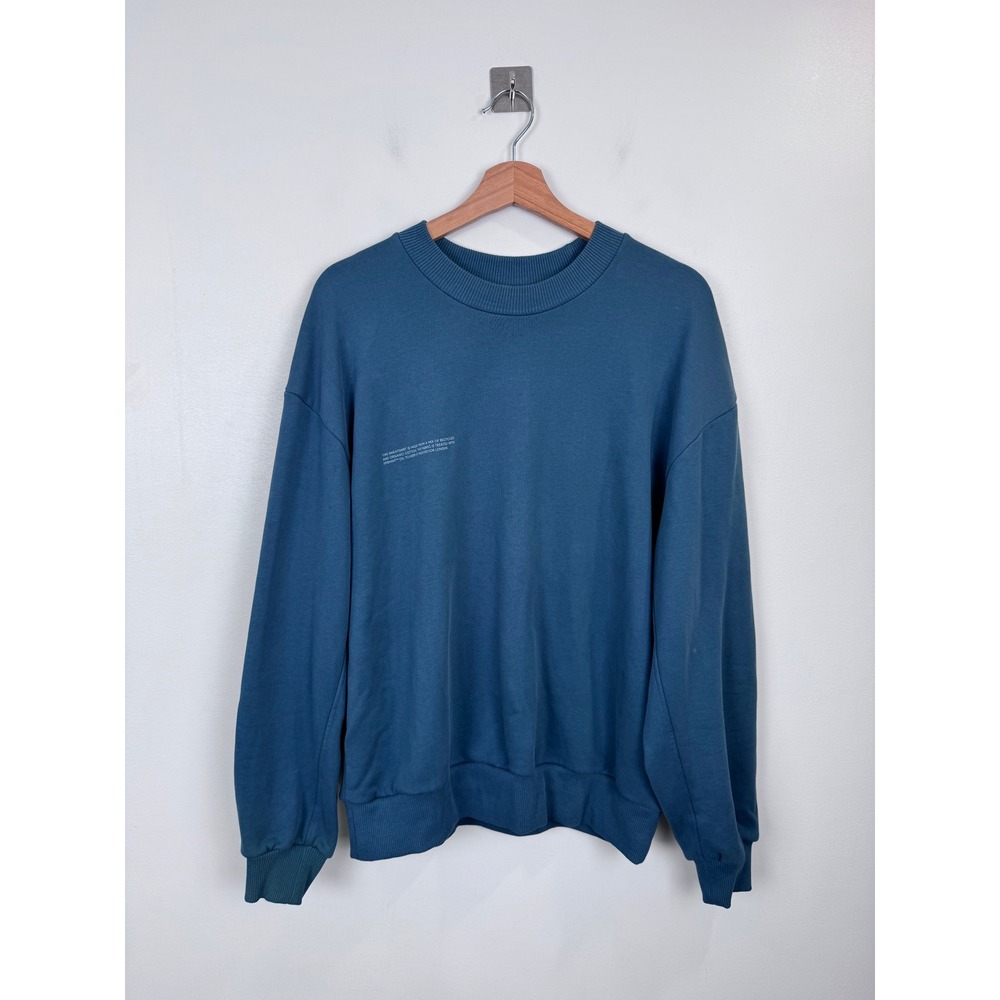 Pangaia 365 Organic Recycled Cotton Crewneck Sweatshirt XS Teal Blue Unisex